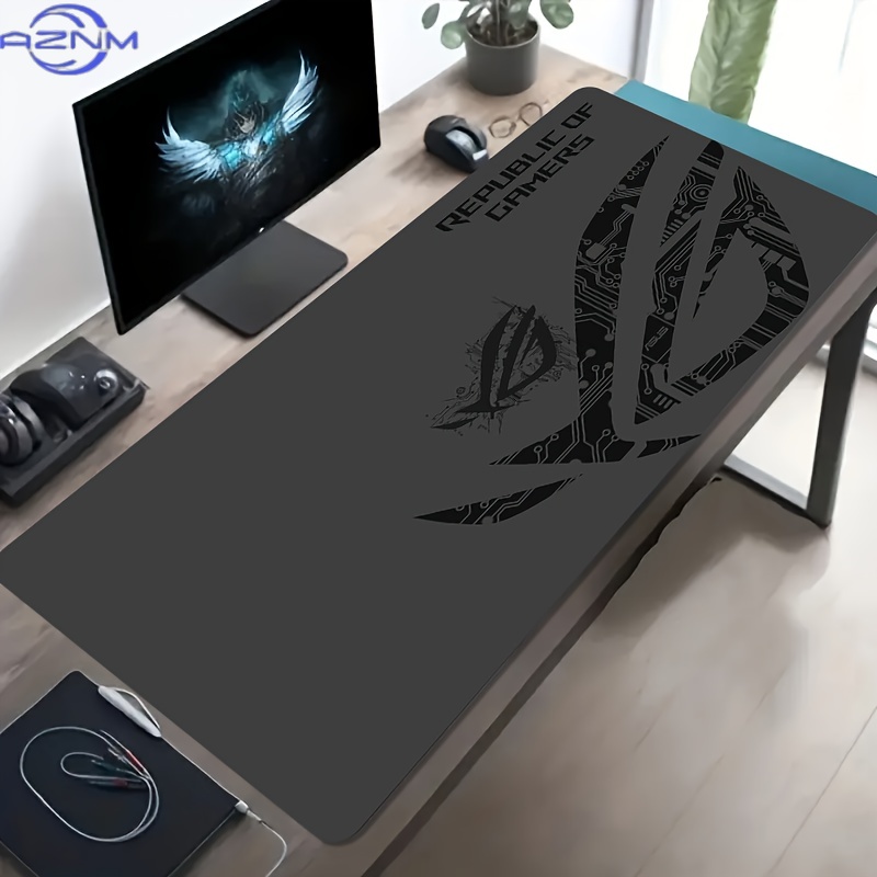 Gaming Accessories For Pc Setup - 1 Stück Großes Gaming-Mauspad mit ROG-Leiterplatten-Design,